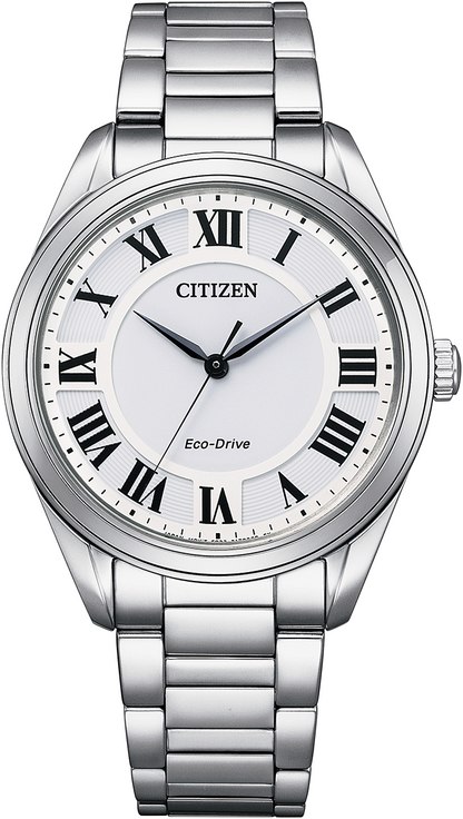 Citizen Eco-Drive Arezzo White Dial Stainless Steel Womens Watch EM0970-53A
