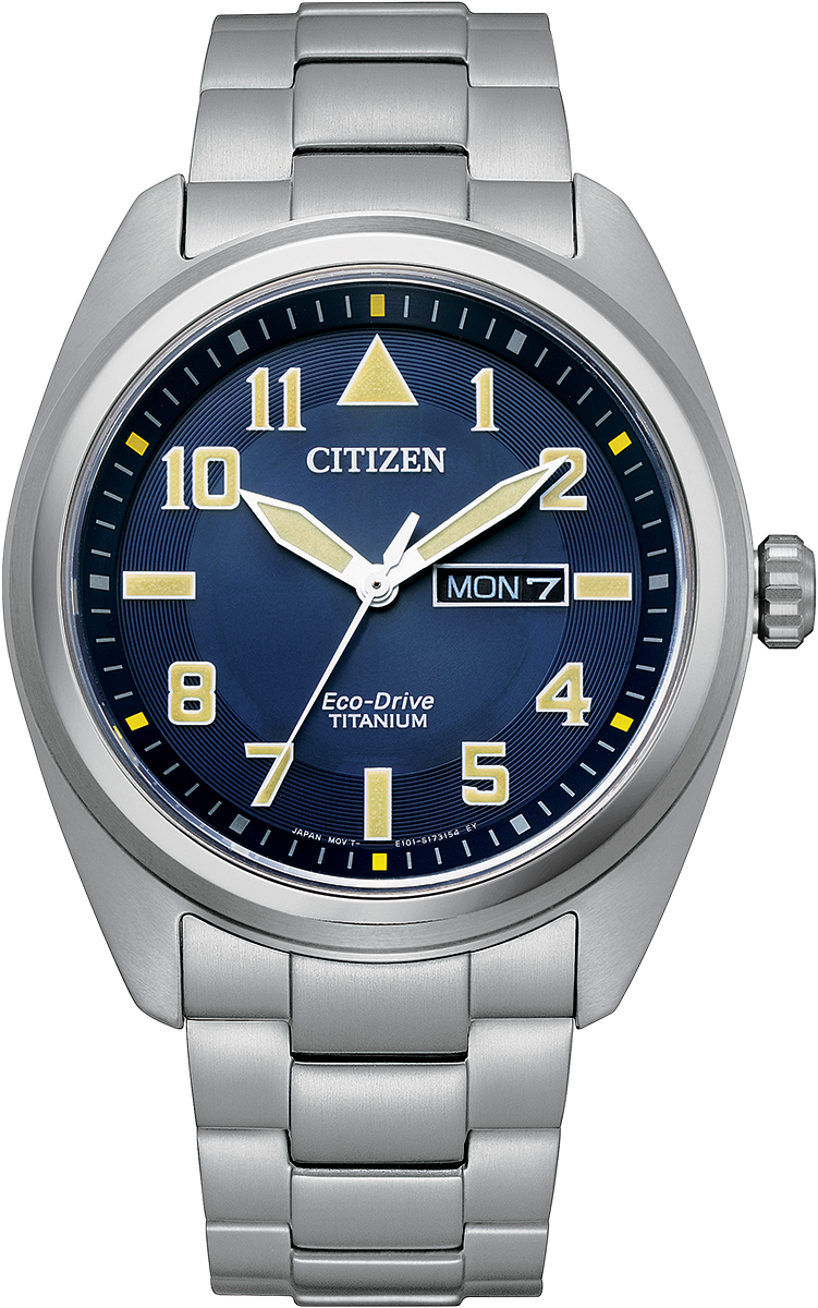 Citizen Eco-Drive Blue Dial Super Titanium Mens Watch BM8560-88L