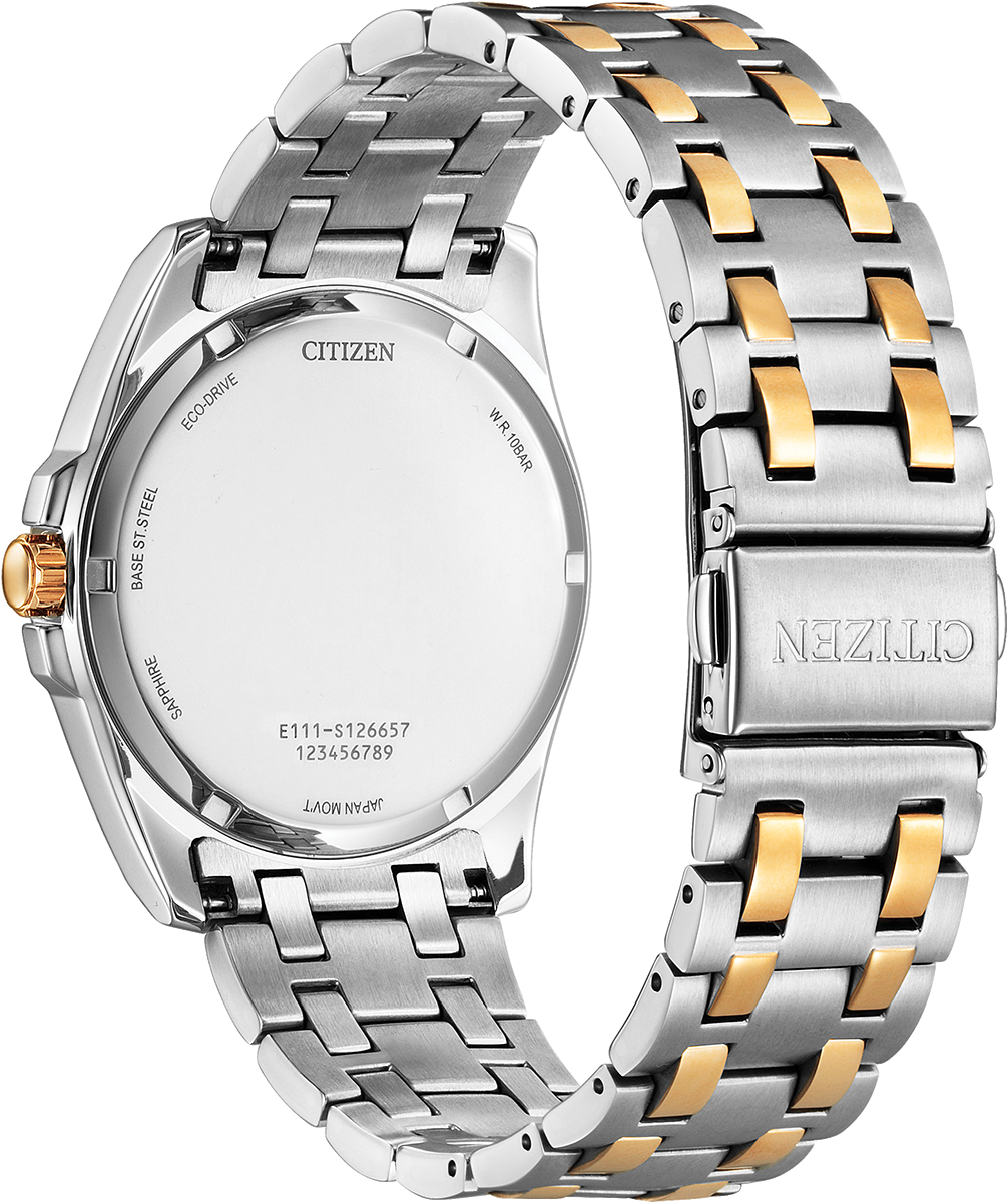 Citizen Eco-Drive Brown Dial Two Tone Mens Watch BM7536-53X