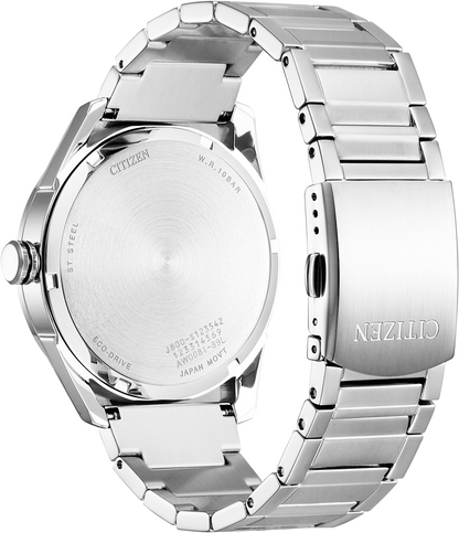 Citizen Eco-Drive Classic Blue Dial Stainless Steel Mens Watch AW0081-54L