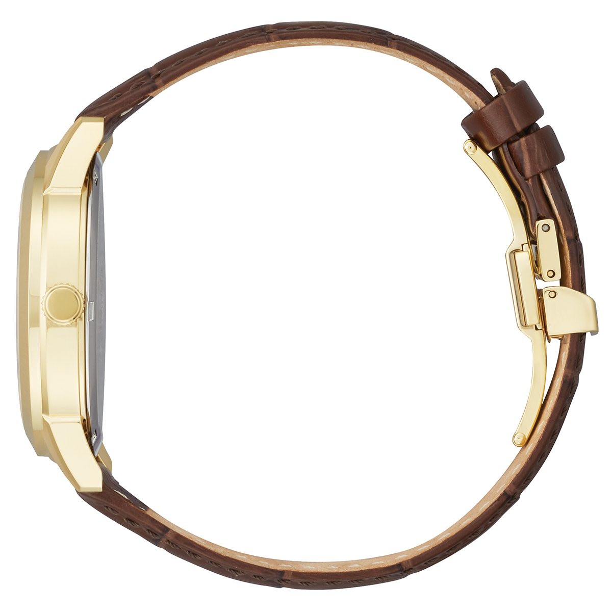 Citizen Eco-Drive Corso Champagne Dial Day-Date Gold Plated Mens Watch AW0092-07Q