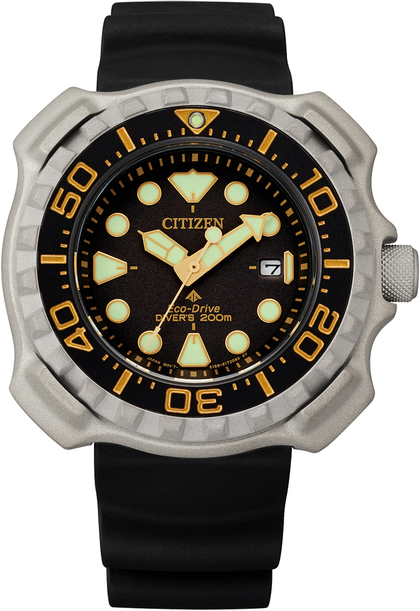 Citizen Eco-Drive Promaster Diver Black Dial Super Titanium Mens Watch BN0220-16E
