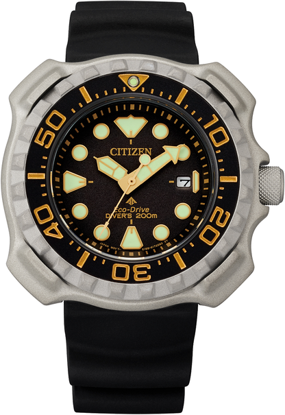 Citizen Eco-Drive Promaster Diver Black Dial Super Titanium Mens Watch BN0220-16E