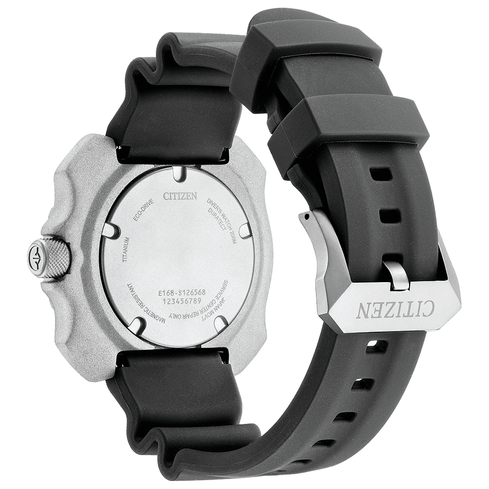 Citizen Eco-Drive Promaster Diver Black Dial Super Titanium Mens Watch BN0220-16E