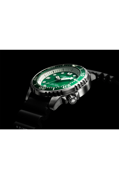 Citizen Eco-Drive Promaster Diver Green Dial Stainless Steel Mens Watch BN0158-18X