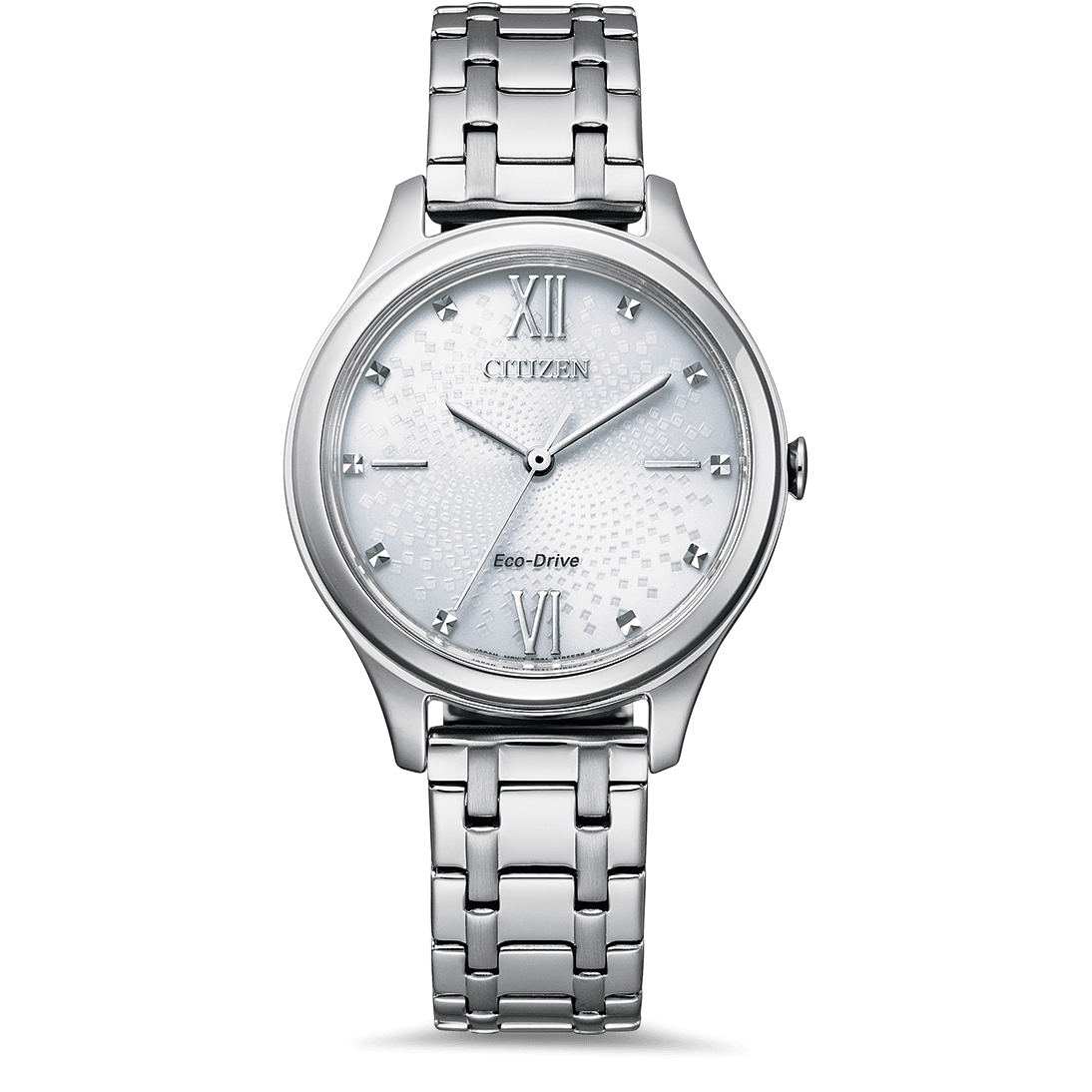 Citizen Eco-Drive White Dial Stainless Steel Womens Watch EM0500-73A