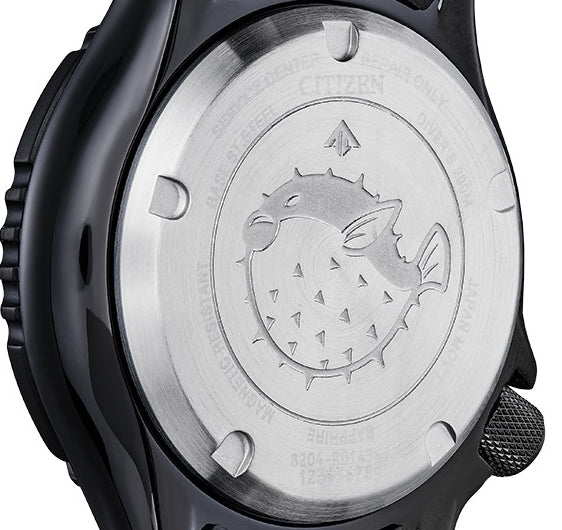 Citizen Fugu Promaster Diver Automatic Blue Dial Ion-Plated Stainless Steel Mens Watch NY0158-09L