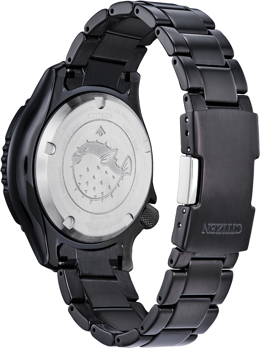 Citizen Fugu Promaster Diver Automatic Luminous Dial Ion-Plated Stainless Steel Mens Watch NY0155-58X