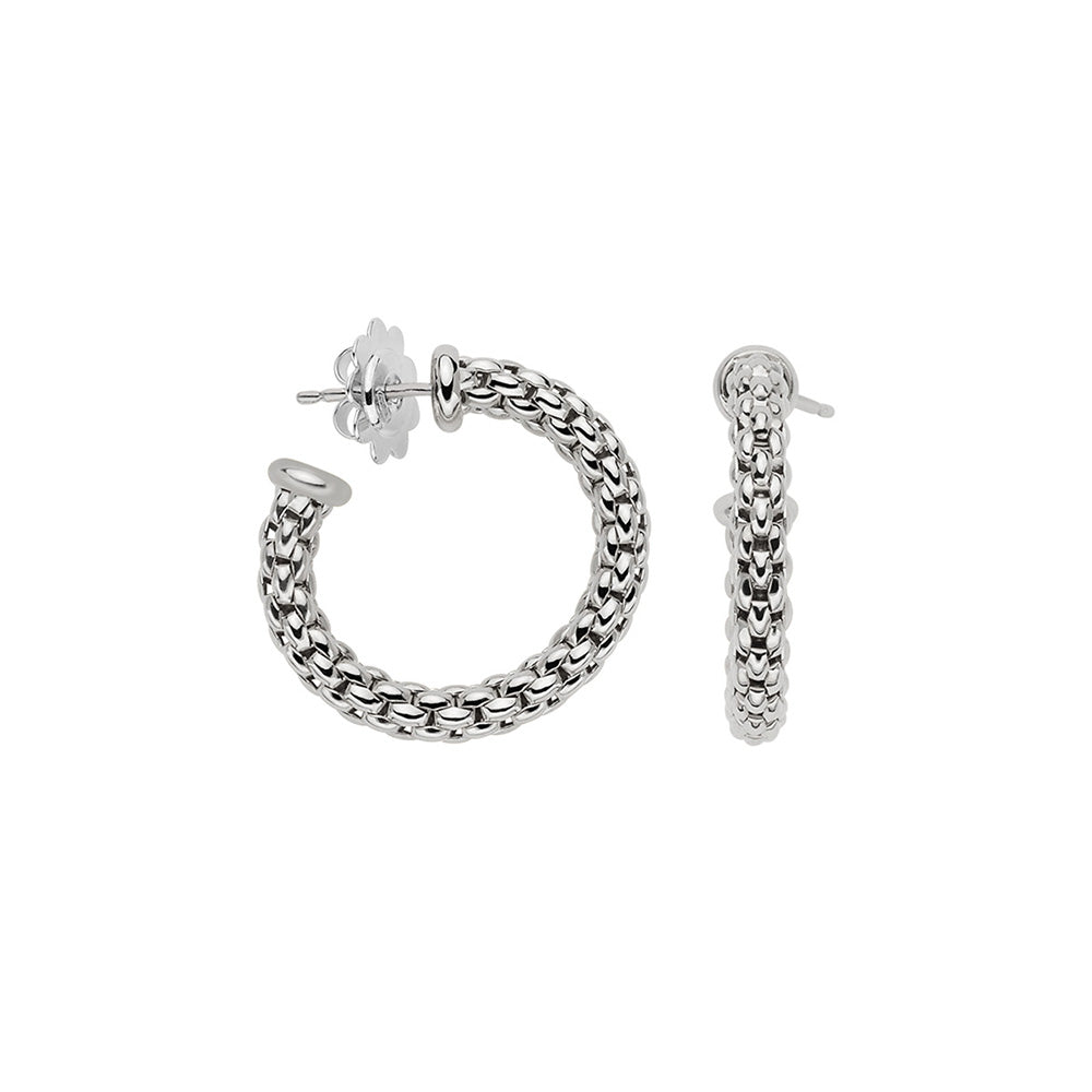FOPE Essentials 18ct White Gold Hoop Earrings