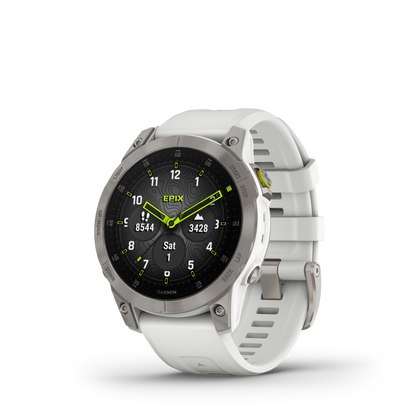 GARMIN epix (Gen 2) Sapphire White Polymer & Titanium Smartwatch 010-02582-21