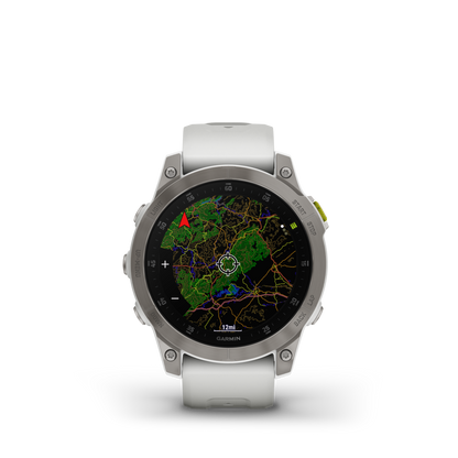 GARMIN epix (Gen 2) Sapphire White Polymer & Titanium Smartwatch 010-02582-21