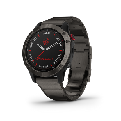 GARMIN fēnix 6 Pro Solar Edition Polymer & Titanium Smartwatch 010-02410-23