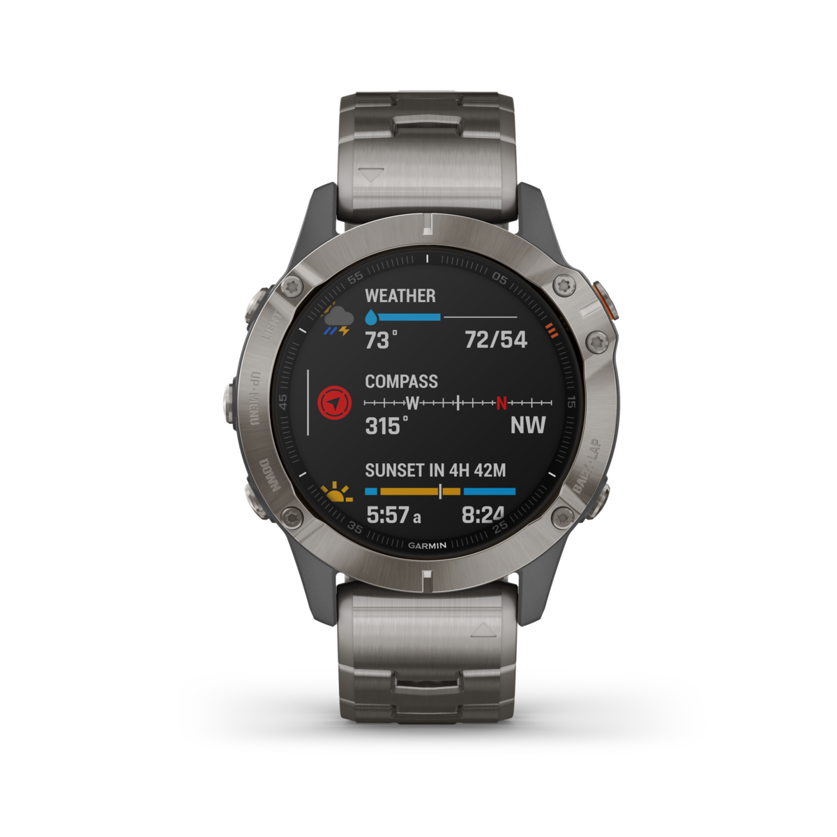 GARMIN fēnix 6 Sapphire Polymer & Titanium Smartwatch 010-02158-23