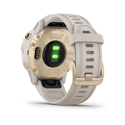 GARMIN fēnix 6S Pro Solar Polymer & Light Gold Tone Smartwatch  010-02409-11