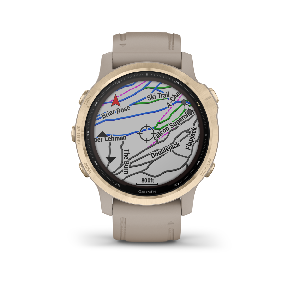 GARMIN fēnix 6S Pro Solar Polymer & Light Gold Tone Smartwatch  010-02409-11