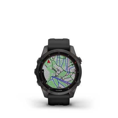 GARMIN fēnix 7S Sapphire Solar Carbon Grey Polymer & Titanium Smartwatch 010-02539-25