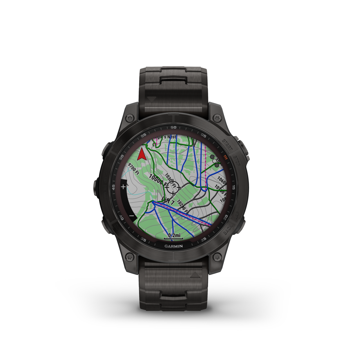 GARMIN fēnix 7 Sapphire Solar Carbon Grey Polymer & Titanium Smartwatch 010-02540-39