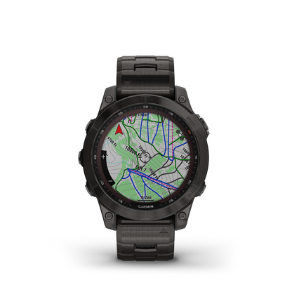 GARMIN fēnix 7 Sapphire Solar Carbon Grey Polymer & Titanium Smartwatch 010-02540-39