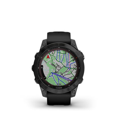 GARMIN fēnix 7 Sapphire Solar Black Polymer & Titanium Smartwatch 010-02540-35