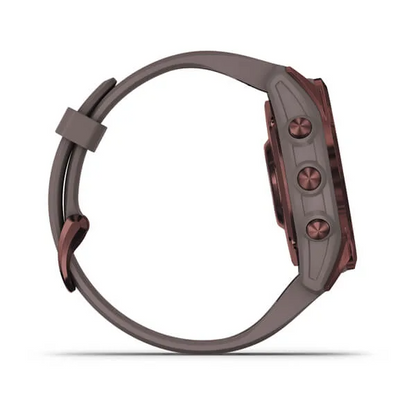 GARMIN fēnix 7S Sapphire Solar Dark Bronze Polymer & Titanium Smartwatch 010-02539-29
