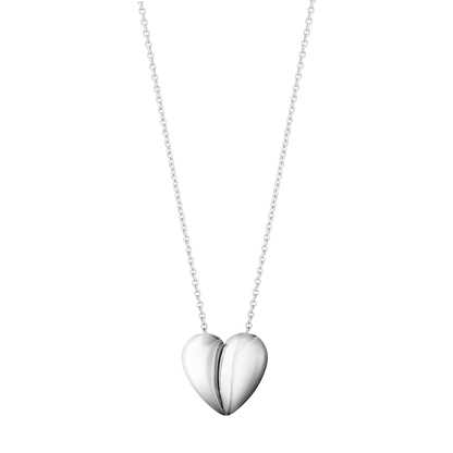 Georg Jensen HEARTS OF GEORG JENSEN Curve Heart Sterling Silver Pendant Necklace 10017504
