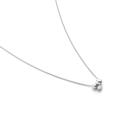Georg Jensen MOONLIGHT GRAPES Sterling Silver  & Diamond Pendant Necklace 20000713