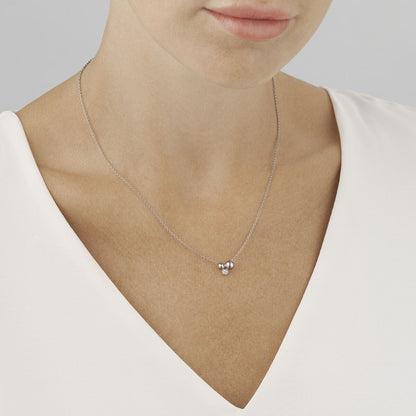 Georg Jensen MOONLIGHT GRAPES Sterling Silver  & Diamond Pendant Necklace 20000713