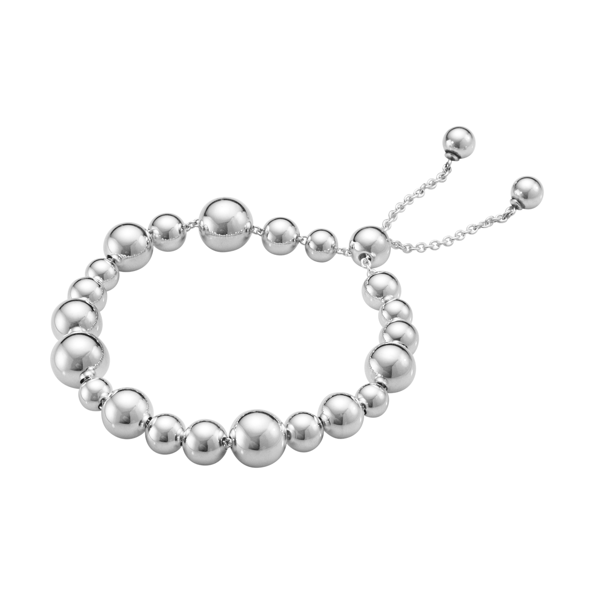 Georg Jensen MOONLIGHT GRAPES Sterling Silver Drawstring Bracelet 20000728