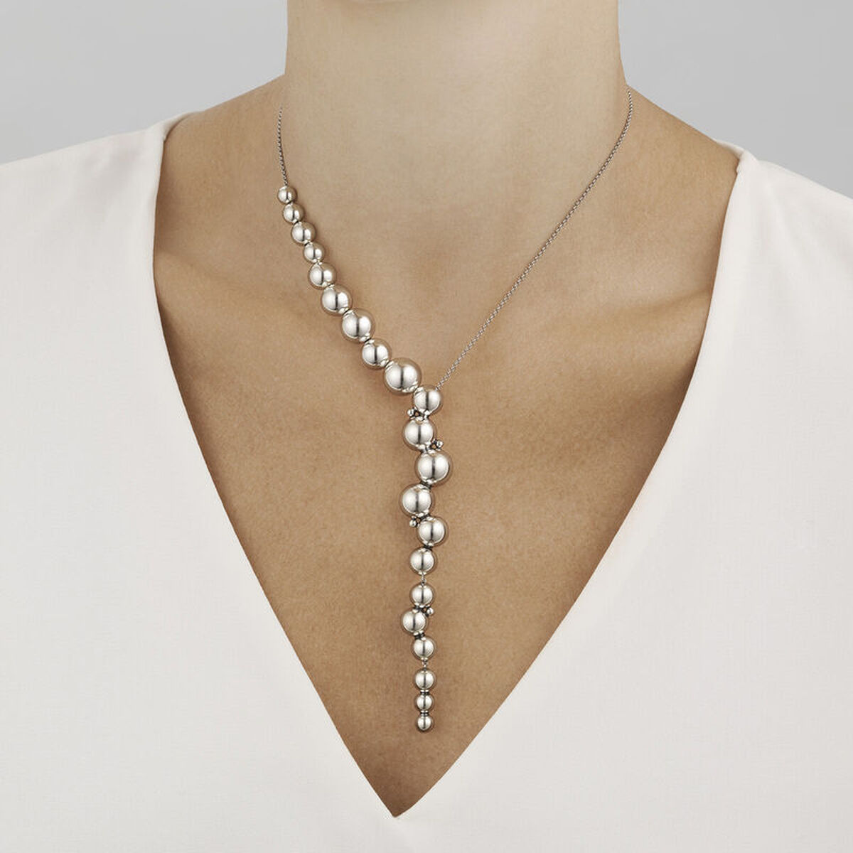 Georg Jensen MOONLIGHT GRAPES Sterling Silver Necklace 10019041