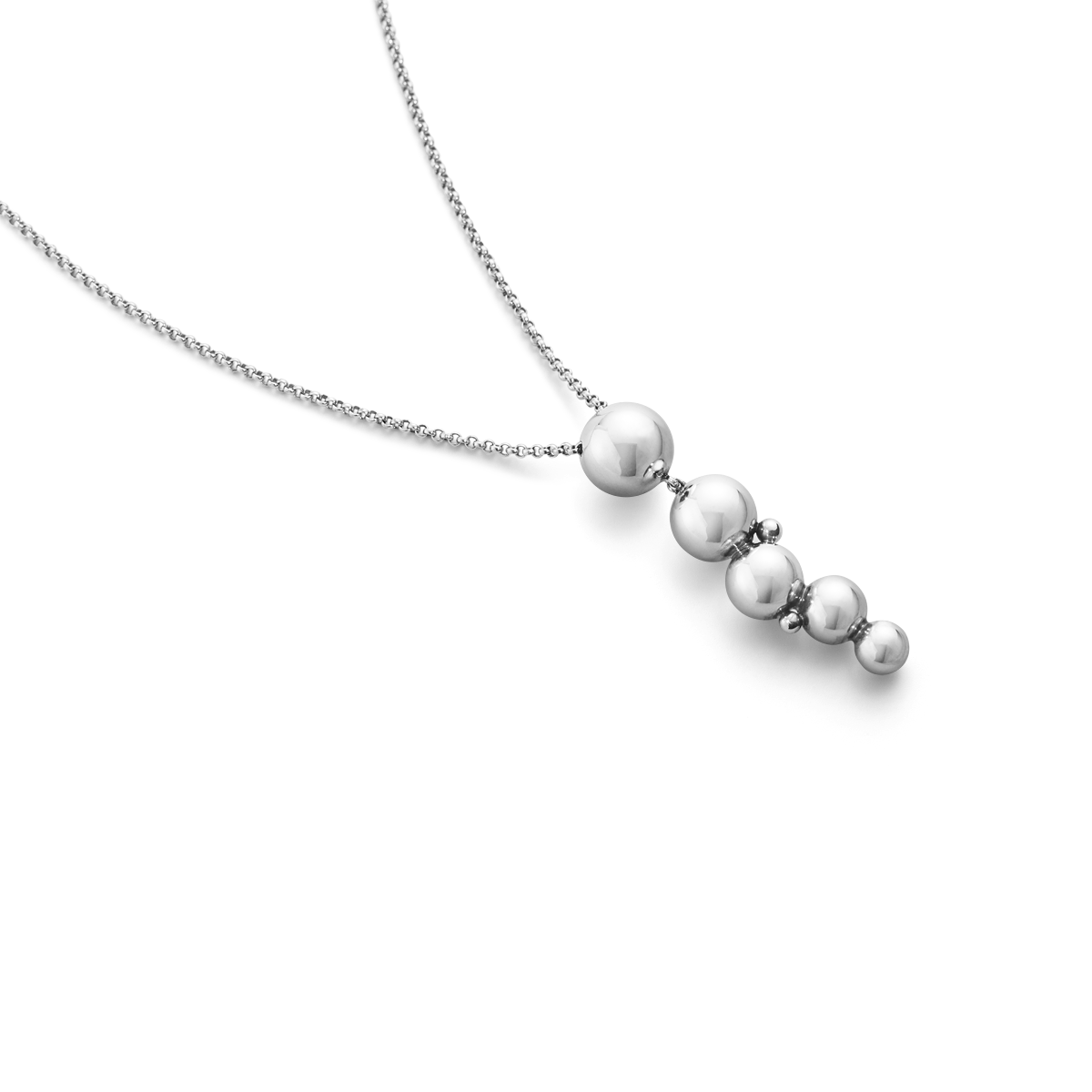 Georg Jensen MOONLIGHT GRAPES Sterling Silver Pendant Necklace 20000662