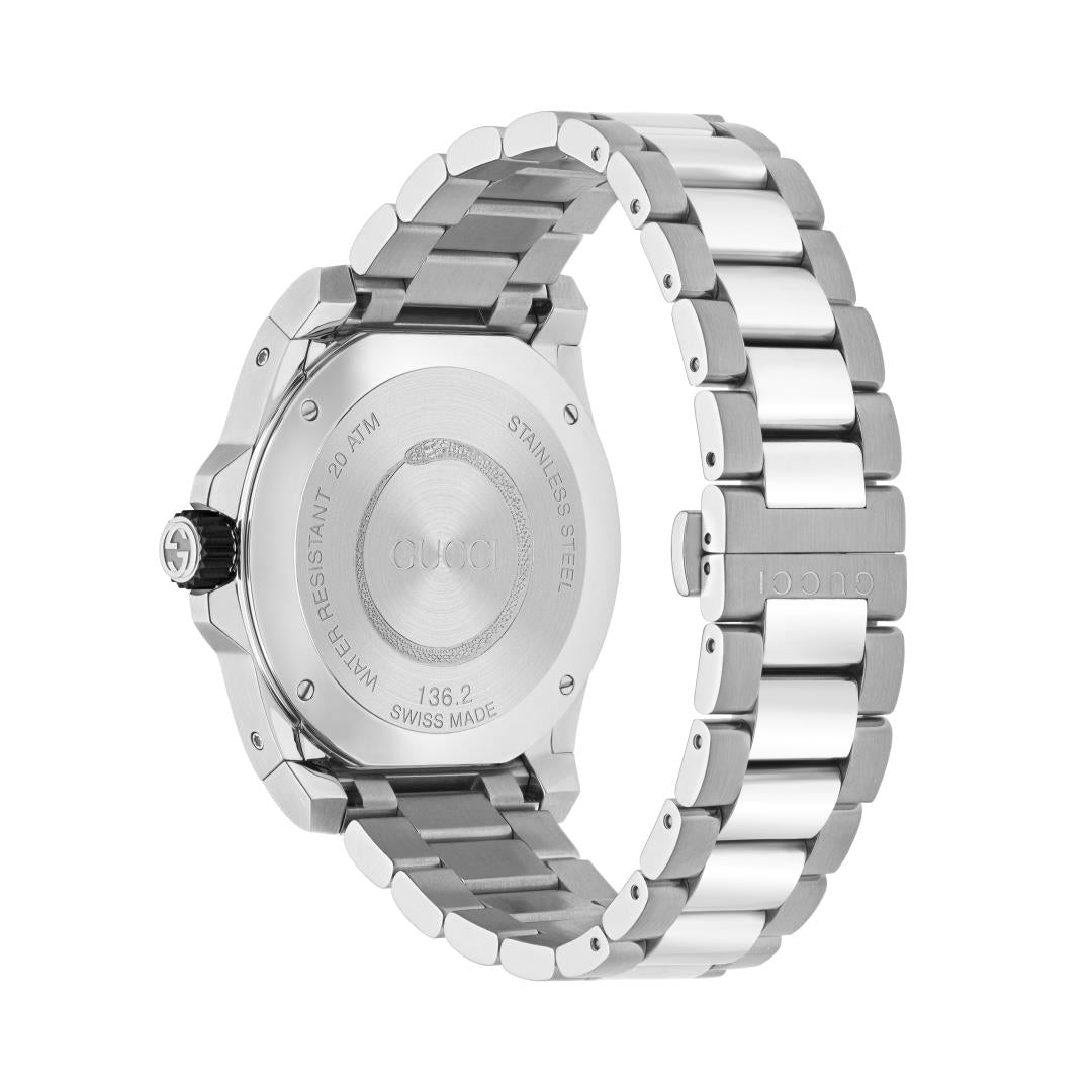 Gucci Dive Snake Black Dial Stainless Steel Mens Quartz Watch YA136218