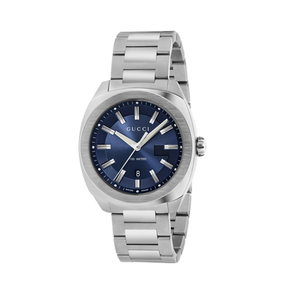 Gucci GG2570 Blue Dial Stainless Steel Mens Quartz Watch YA142303