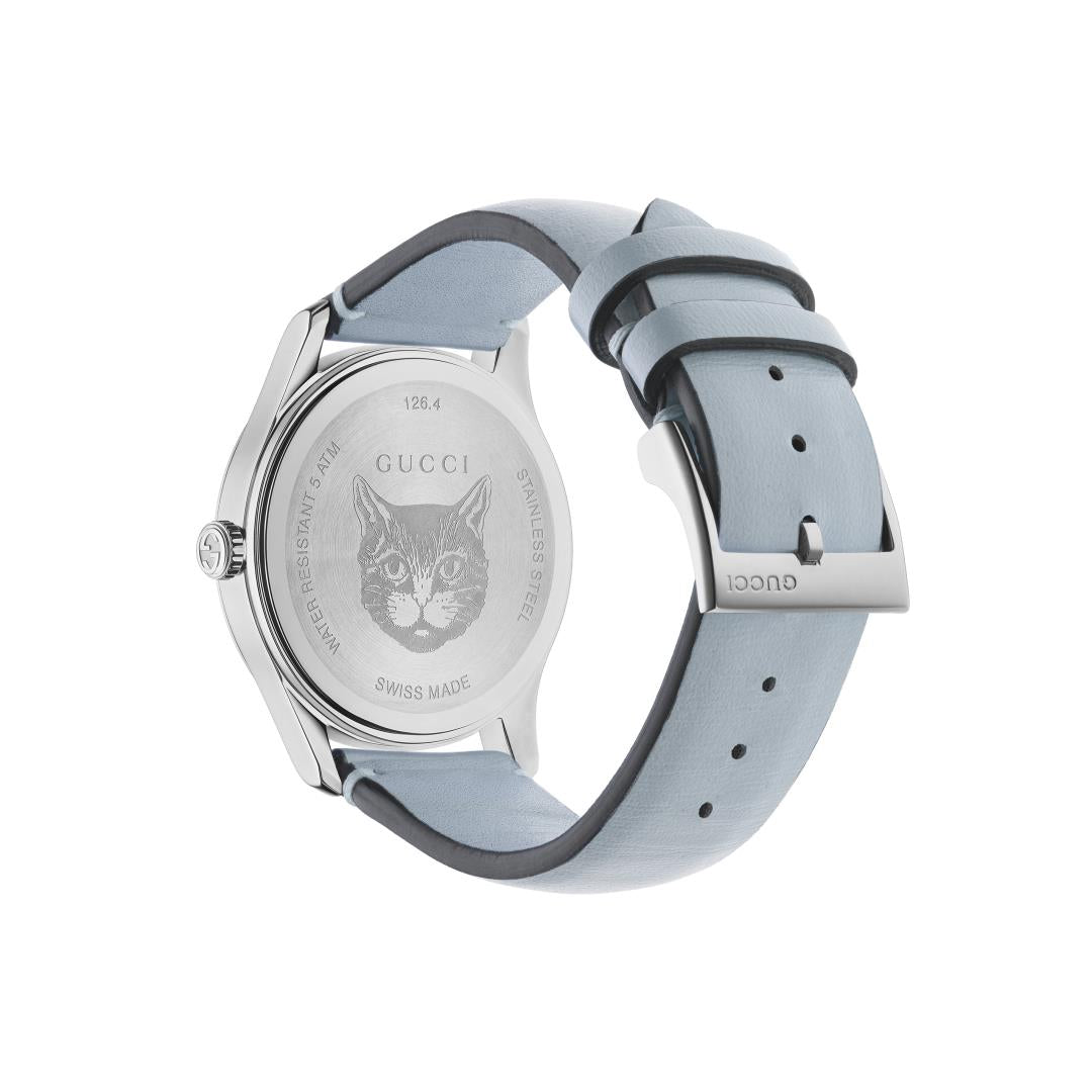 Gucci G-Timeless Contemporary Feline Dial Stainless Steel Unisex Quartz Watch YA1264124