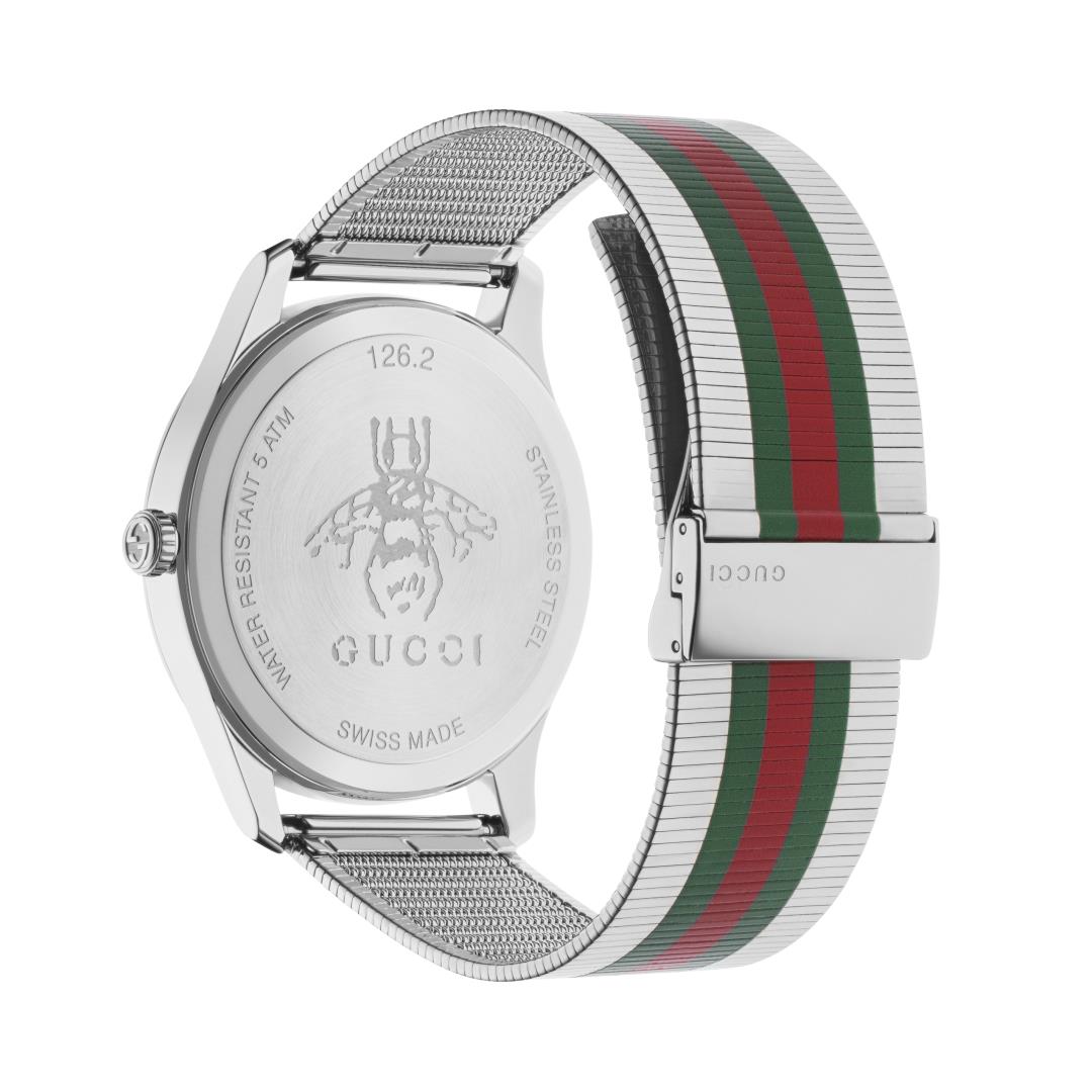 Gucci G-Timeless Multi-Colour Dial Stainless Steel Mens Quartz Watch YA126284
