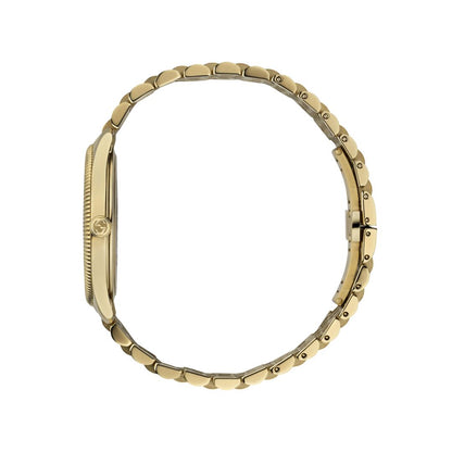 Gucci G-Timeless Silver Dial Slim Bee PVD Gold Plated Unisex Quartz Watch YA1264155