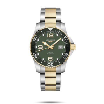 Longines HydroConquest Green Dial Two Tone Mens Watch L37813067