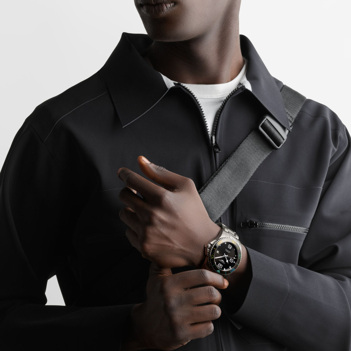 Longines HydroConquest XXII Commonwealth Games Limited Edition Black Dial Stainless Steel Mens Watch L37814596