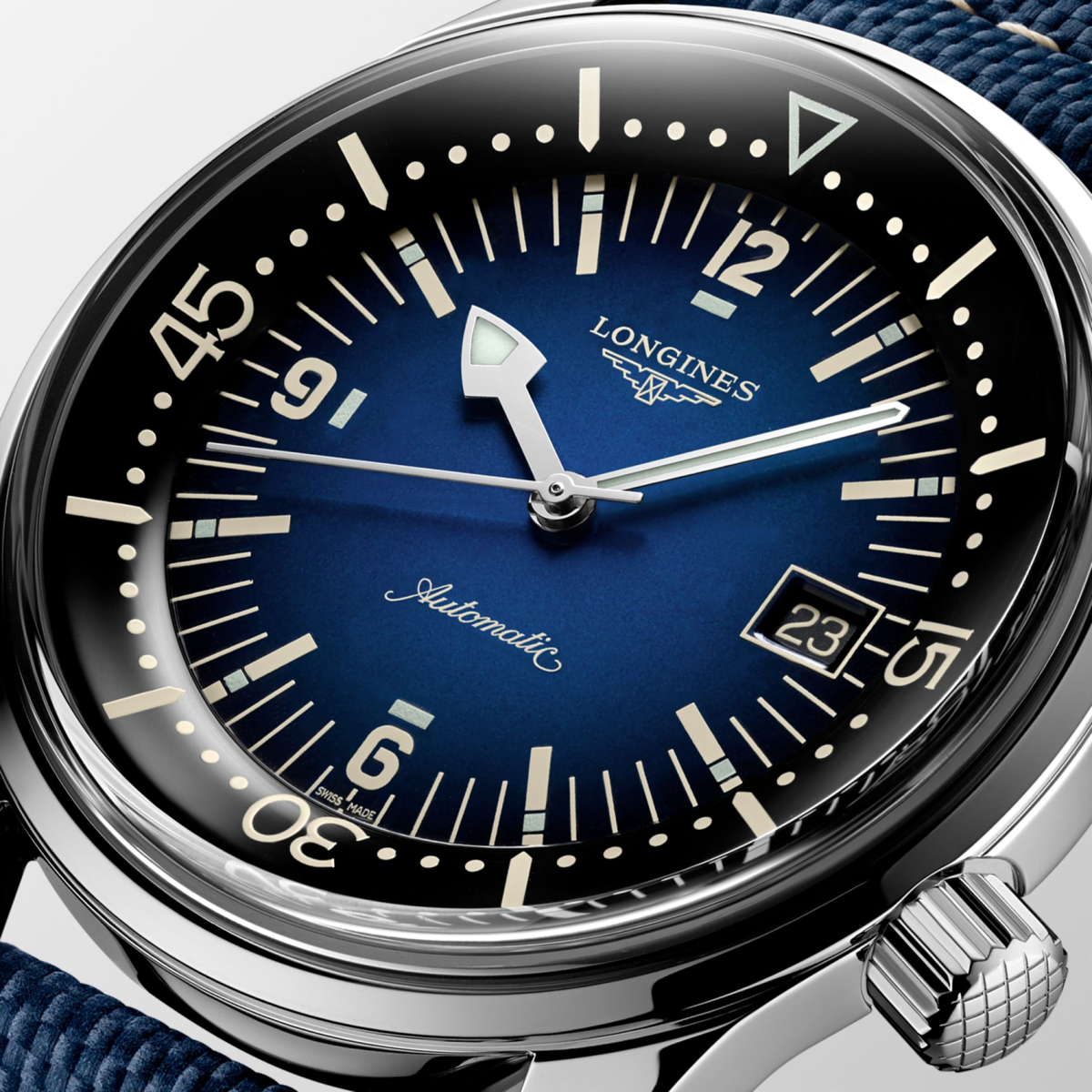 Longines Legend Diver Blue Dial Stainless Steel Mens Watch L37744902