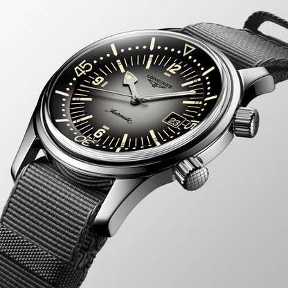 Longines Legend Diver Grey Dial Stainless Steel Mens Watch L37744702