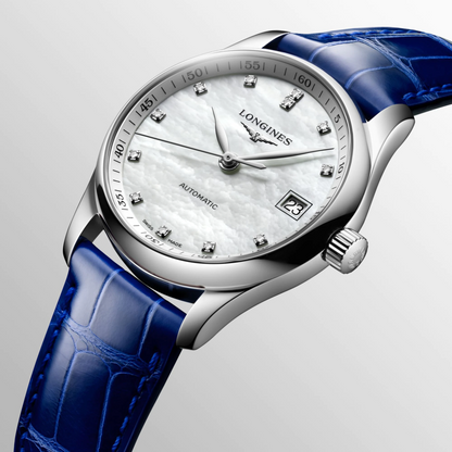 Longines Master Collection Mother of Pearl Diamond Set Dial Stainless Steel Womens Watch L23574870