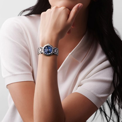 Longines PrimaLuna Blue Dial Stainless Steel Womens Quartz Watch L81154916