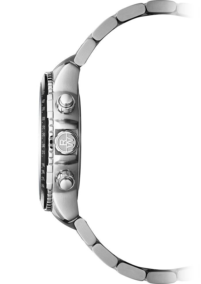 Raymond Weil Tango 300 Black Dial Stainless Steel Mens Quartz Chronograph Watch 8570-ST2-05207