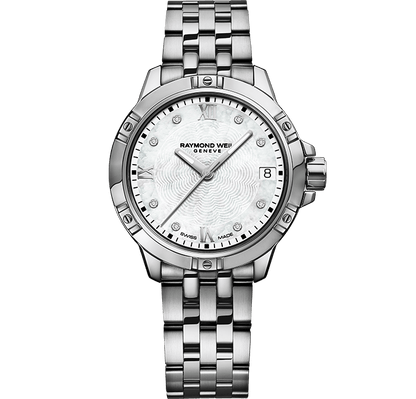 Raymond Weil Tango Mother of Pearl Diamond Set Dial Stainless Steel Womens Quartz Watch 5960-ST-00995