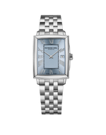 Raymond Weil Toccata Sky Blue Dial Rectangular Stainless Steel Womens Quartz Watch 5925-ST-00550