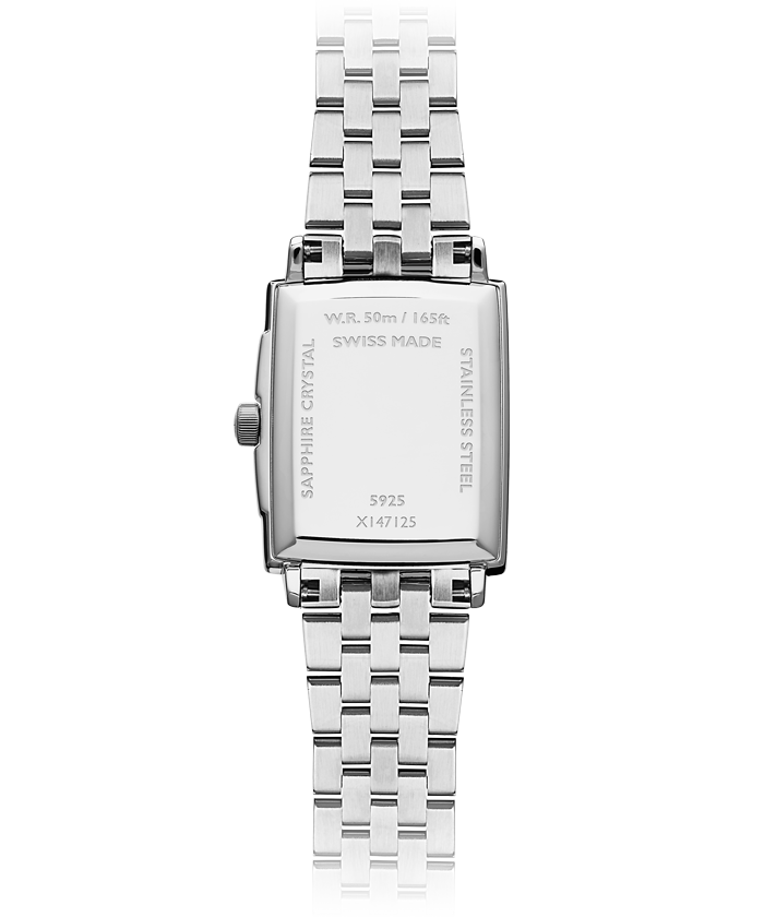 Raymond Weil Toccata Sky Blue Dial Rectangular Stainless Steel Womens Quartz Watch 5925-ST-00550