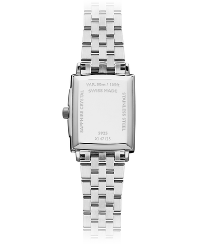 Raymond Weil Toccata Sky Blue Dial Rectangular Stainless Steel Womens Quartz Watch 5925-ST-00550
