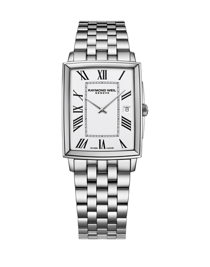 Raymond Weil Toccata White Dial Rectangular Stainless Steel Mens Quartz Watch 5425-ST-00300