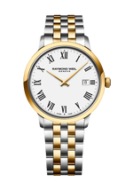 Raymond Weil Toccata White Dial Two Tone Mens Quartz Watch 39mm 5485-STP-00300
