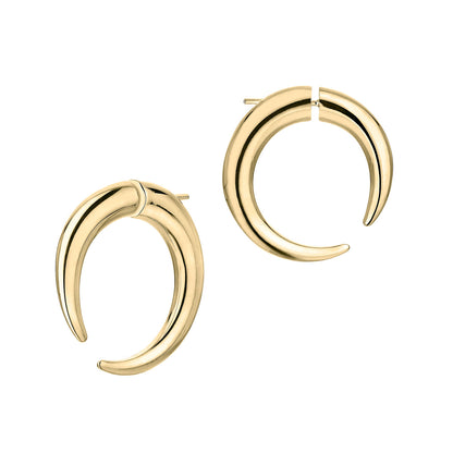 Shaun Leane Vermeil Quill Large Hoop Earrings QU041.YVNAEOS