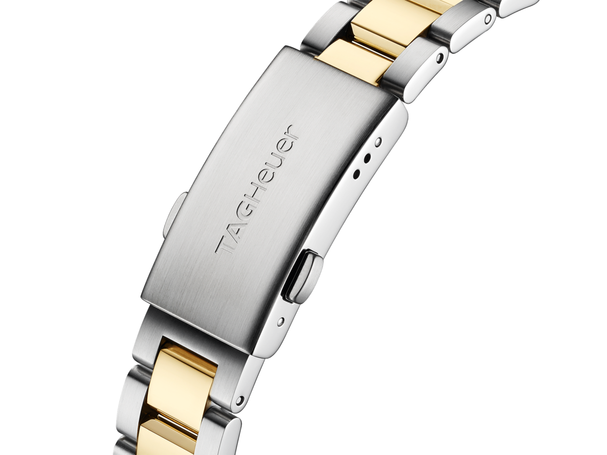 TAG Heuer Aquaracer Mother of Pearl Diamond Set Dial Two Tone Womens Quartz 32mm Watch WBD1322.BB0320